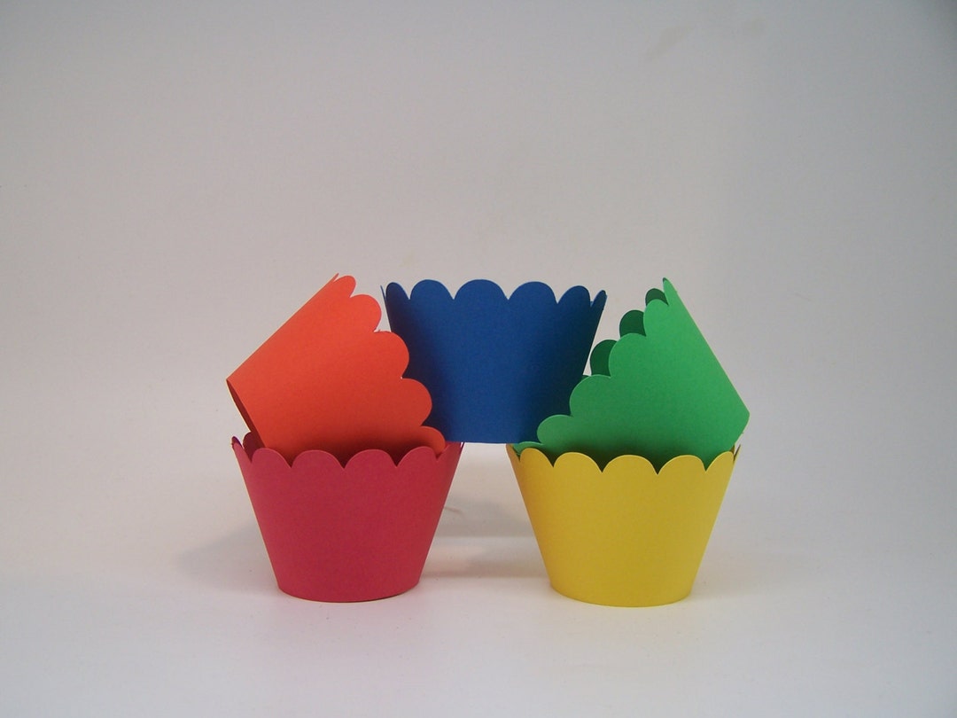 15 Primary Color Cupcake Wrappers Carnival, Circus, Sesame Street ...