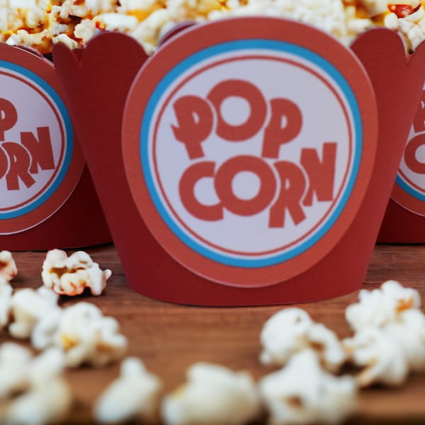 Popcorn Cupcake Wrappers - Etsy