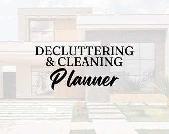 Digital Decluttering and Cleaning Planner, Household Chore organiser, Tidy Home Management Checklist 30-day Challenge Simplify Printable PDF