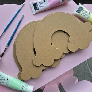 Kit de manualidades para niños. Juego de colores de cartón con arcoíris. Manualidades para niñas. Juguete de bricolaje hecho a mano. Juego de pintura. Regalo para niños. Juego de manualidades