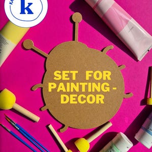 Schilderset voor kinderen. Interactief speelgoed. Doe-het-zelf. Cadeau voor kinderen. Verjaardagscadeau. Familie knutseltijd. DIY-knutselset. DIY-kit voor stuurpen. Sensorisch speelpakket.