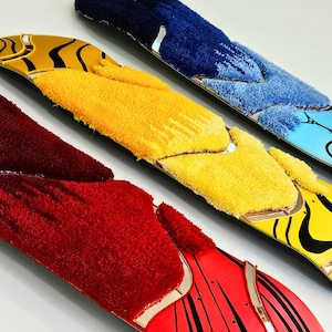 Handgefertigter Teppich, abstrakter 3D-Teppich, abstrakte Malerei, personalisiertes Skateboard, Wohnzimmerteppich, abstrakter Ausdruck, kreative Innenräume