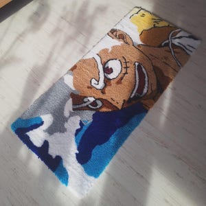 One Piece, Handmade rug, living room decor rug, Anime art, FanArt,  creative interiors, floor decoration, 3d fun art