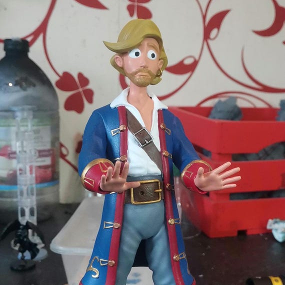 Guybrush Threepwood, Lucasarts, 10 Inch Tall 3D Printed, Hand
