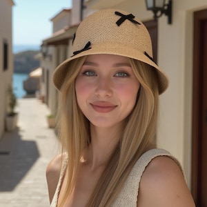 Cute Summer Bucket Hat | Foldable Wide Brim Sun Hat | Summer Beach Hat for Travel | Lightweight UV Protection Hat | Chic Holiday Accessory