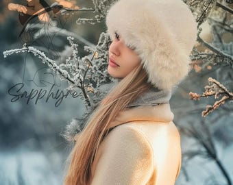 Fluffy Faux Fur Bucket Hat | Winter Hat | Warm Plush Furry Hat | Soft Faux Fur Fisherman Cap | Trendy Y2K Style | Cozy Cold Weather Hat
