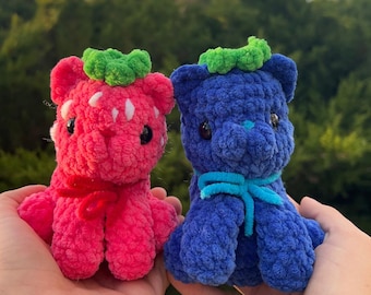 Fruit Cats Crochet Pattern PDF – Intermediate Amigurumi Cat Plushies – Cute Crochet Toy Tutorial – Digital Download