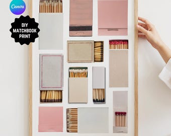 Matchbox Template Personalized Printable Photo Print Wedding Anniversary Gift Boyfriend Wall Poster DIY Matchbox Digital Art