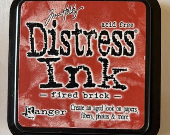 Used Just Once - Fired Brick Destress Ink Pad by Ranger - Tim Holtz.