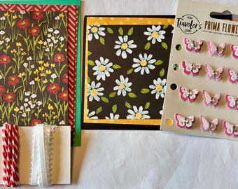 MEGA! Flower Fields Kit #2, DIY Kit for 4 or 6. 2 Sizes of Pattern Papers. Free Bling. Stampin’ Up! Pattern Papers.