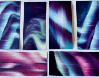 Lights of Aurora SU! DSP - DIY Kit for 4 or 6. 3 Sizes of Pattern Papers. Free Bling. Beautiful Colors,