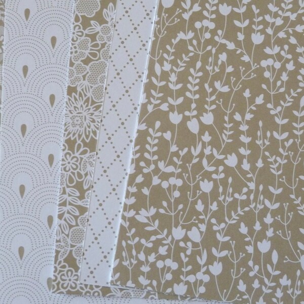 12 Sheets Stampin' Up! Somethng Borrowed Romance, Wedding, Floral DSP Paper Samper DIY 6 x 6" Two Sided, BOGO Destash