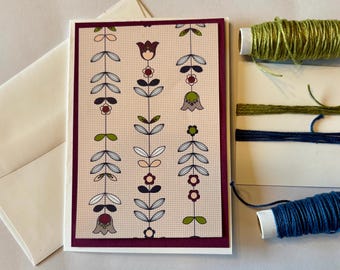 DIY Note Card Kit for 4 or 6. Razzelberry Splash Pattern Paper, Coordinating Card Stock, Die Cut Stickers, Papers by Stampin’ Up!