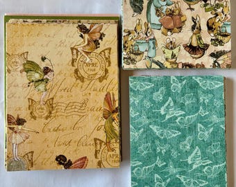 Graphic 45 Once Upon a Springtime. MEGA DIY Card Kit for 4, 6 or 8 with 3 Sizes Pattern Papers, Fairies, Journaling, Bonus - Flowers