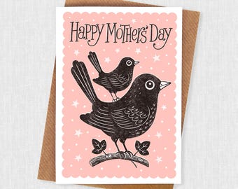 Blackbird Mother's Day Card