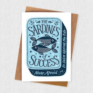 Carte d'encouragement Sardines du succès