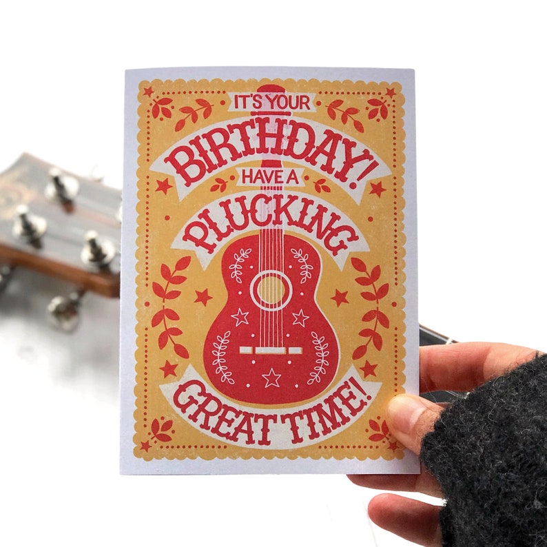 Guitar and Ukulele Player Birthday Card image 6