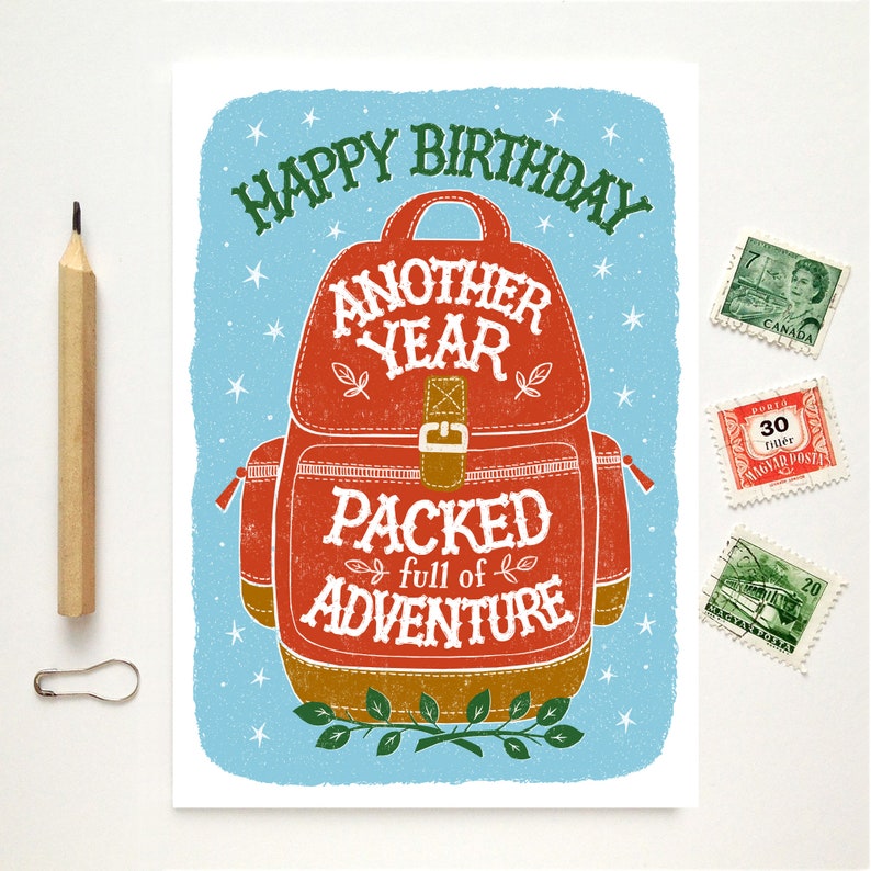 Backpackers Birthday Card image 3