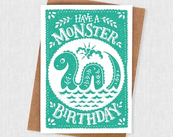 Monster Birthday Card