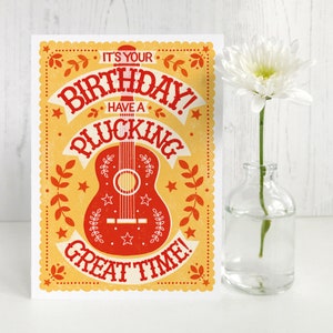 Guitar and Ukulele Player Birthday Card image 7