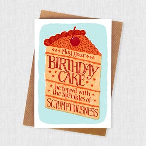 Carte Gâteau d'anniversaire délicieux