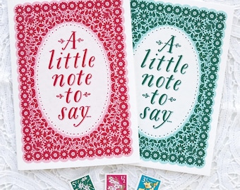 A Little Note To Say Blank Notecard