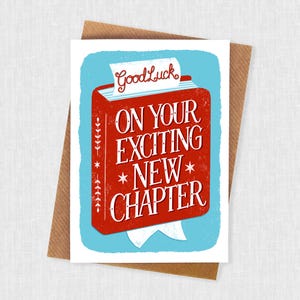 Carte de départ et de retraite du livre du nouveau chapitre