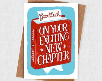 New Chapter Book Leaving and Retirement Card