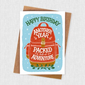 Backpackers Birthday Card