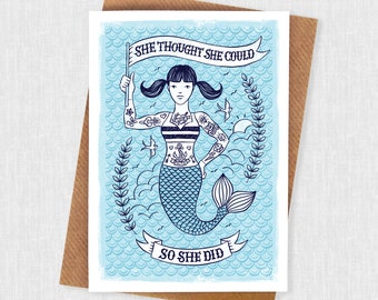 Mermaid Congratulations Card