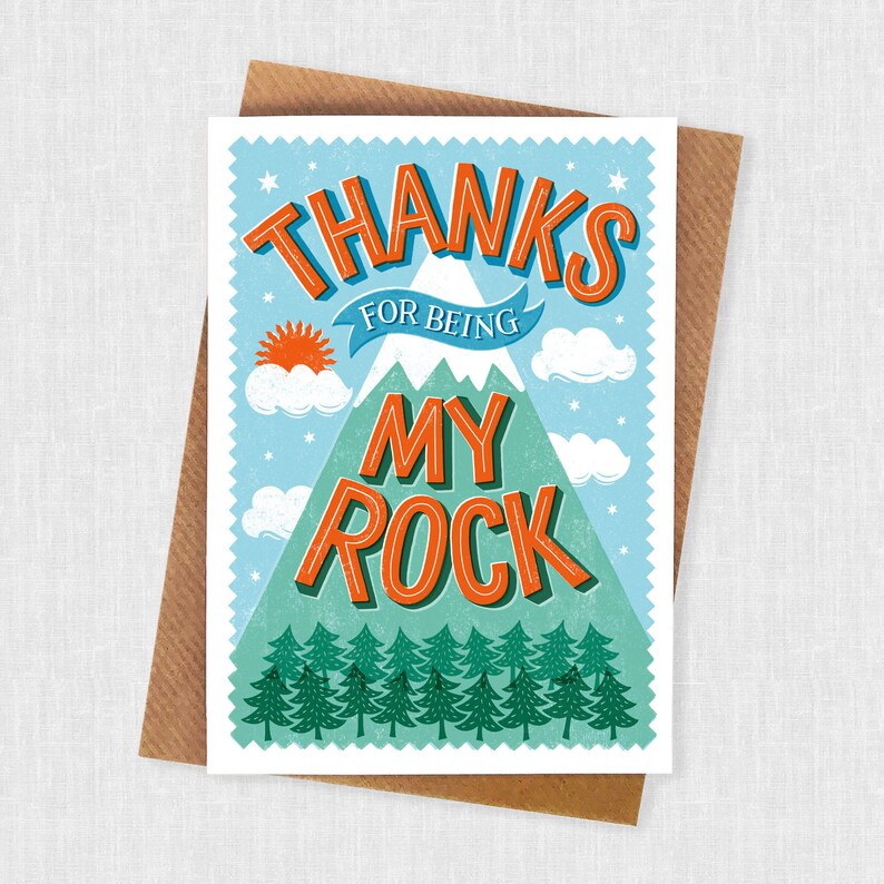 Thanks for Being my Rock Card image 1