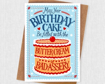 Badass Birthday Card