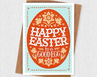 Good Egg Orange Easter Card