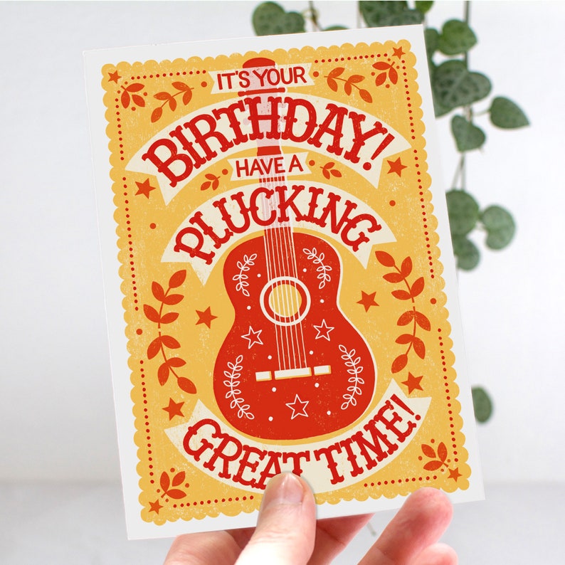 Guitar and Ukulele Player Birthday Card image 3