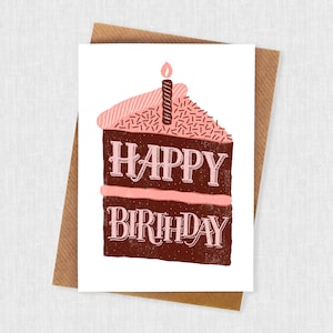 Carte de gâteau d'anniversaire