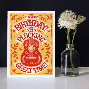 Guitar and Ukulele Player Birthday Card image 5