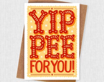 Yippee for You Congratulations Card