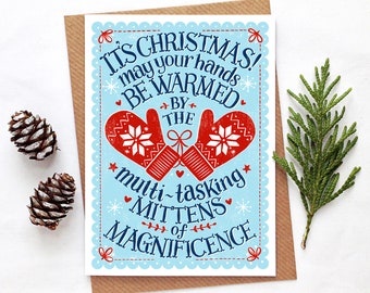 Mittens of Magnificence Multi Tasking Christmas Card