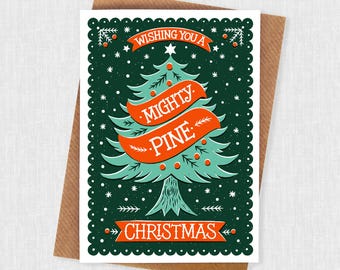 Mighty Pine Tree Christmas Card