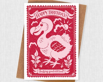 Old Bird Birthday Card