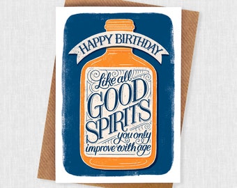 Good Spirits Birthday Card