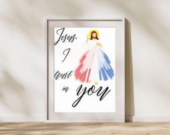Divine Mercy Art, Catholic Home Decor (Digital Print)
