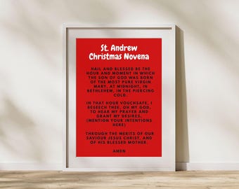 St. Andrew Christmas Novena Prayer Print (Digital Download)