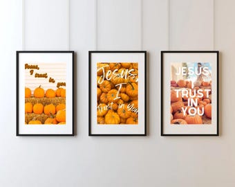 Catholic Pumpkin Wall Art Prints (Digital Download)