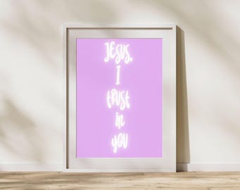 Purple Advent, Jesus I Trust In You Wall Art (Digital Print)