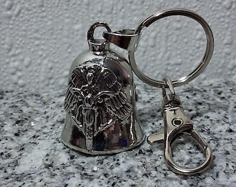 Peace Sign Motorcycle Guardian Angel Good Luck Gremlin Bell Made In USA
