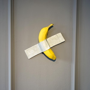 Nastro adesivo Banana - Dipinto a mano - Scultura artistica, regalo per la casa a forma di banana