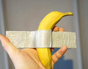 Duct Tape Banana 3D Wall Sculpture - Realistic - Hand Painted - Unique Wall Art - Funny Art,funny banana sculpture art