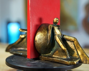 Two pieces men rolling stones Bookend, Unique Bookend for your Home or Office | Gift for Her | Gift for Him | Modern | Unique | Gift