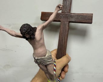 Jesus Christ bunjesus, Christian Sculpture , Religious Decor  ,Home Altar Keepsake Spiritual Gifts,jesus gift-35cm-(14 &#39;&#39;)